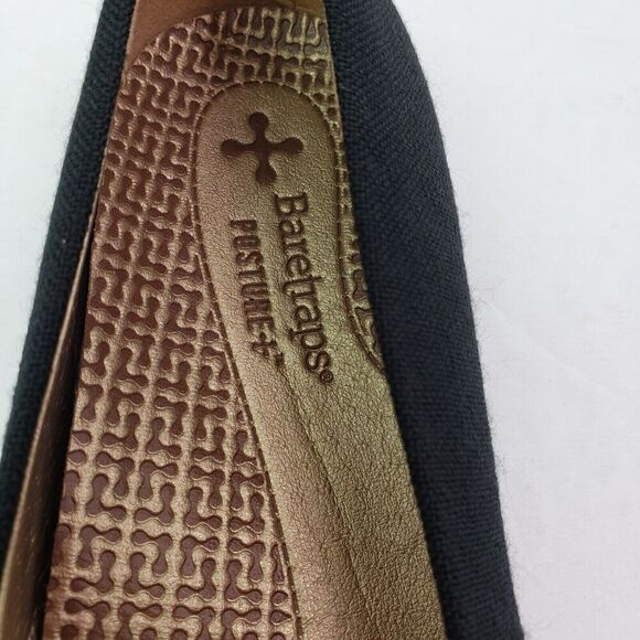 Baretraps Posture+ Perrie Womens Sz 5.5 Black Slip On Formal Ballet Flats Shoes - Picture 10 of 16